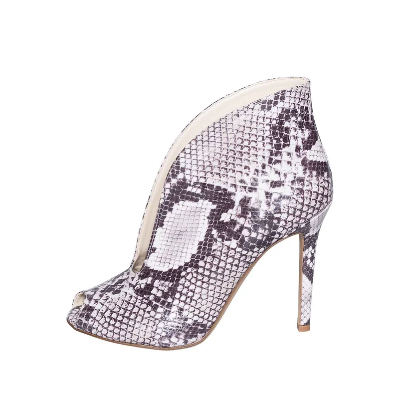 Scarpe pitonate con tacco made in italy