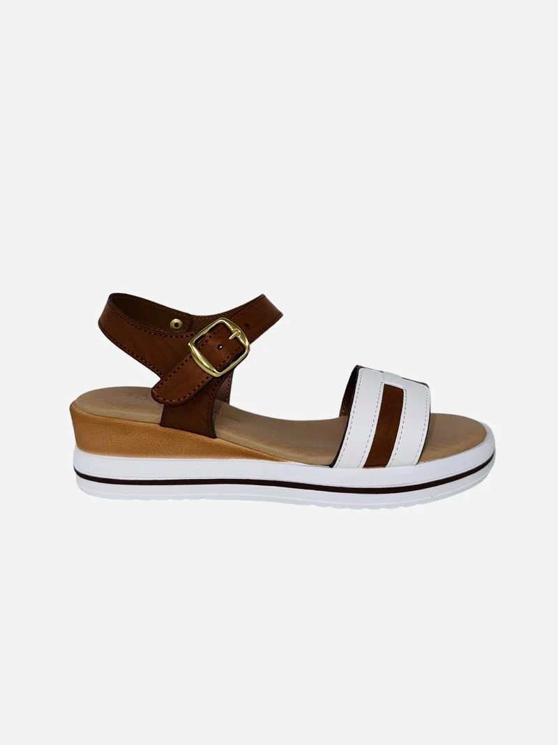 Sandali con doppia fascia. Made in Italy. Tacco alto 6cm