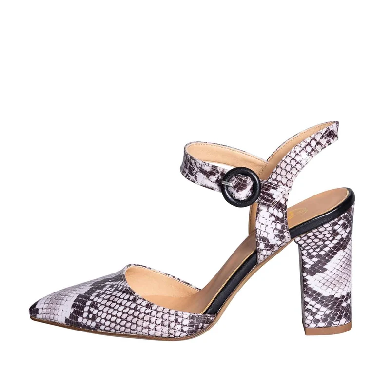 Scarpe a punta in pitone made in italy