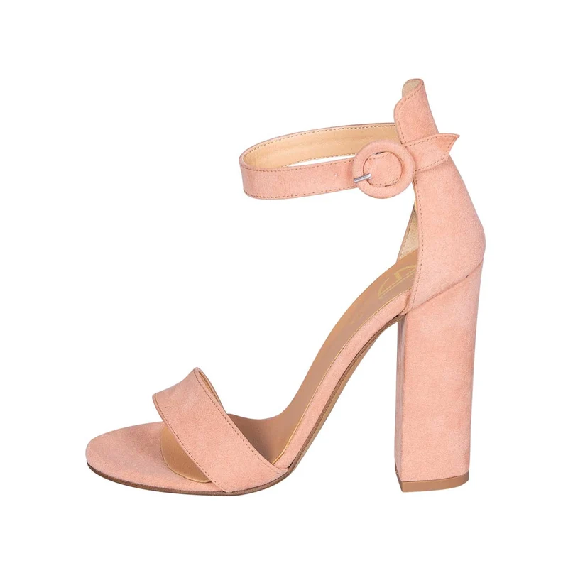 Sandali rosa cipria con tacco alto made in italy