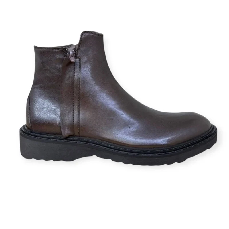 Stivale D31204 mezzo collo con zip laterali nascoste