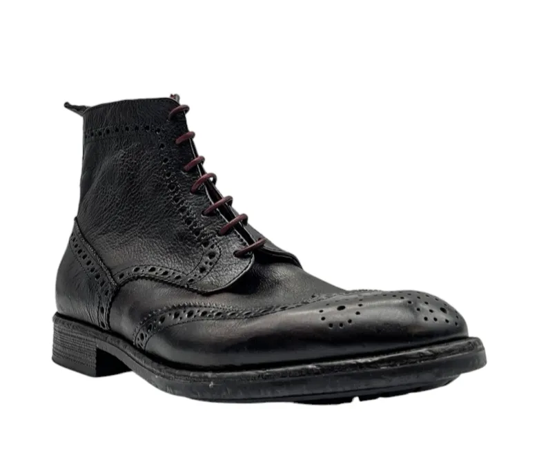 Stivaletto E307 Stringata con Zip Laterale