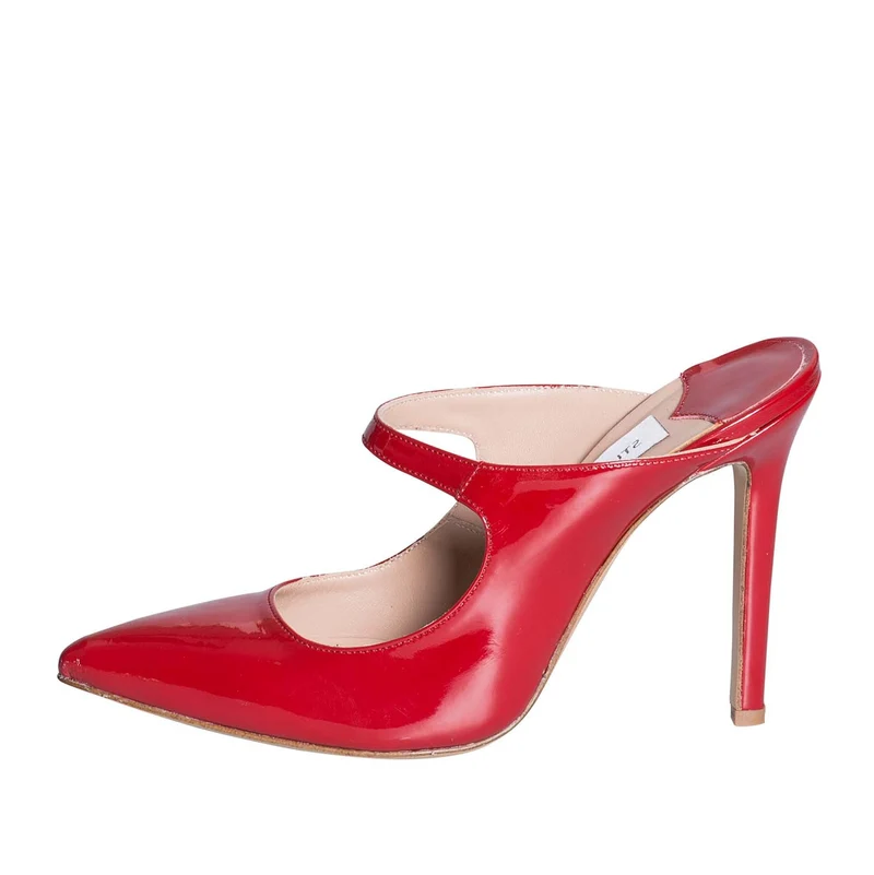Scarpe donna tacco alto vernice rosso