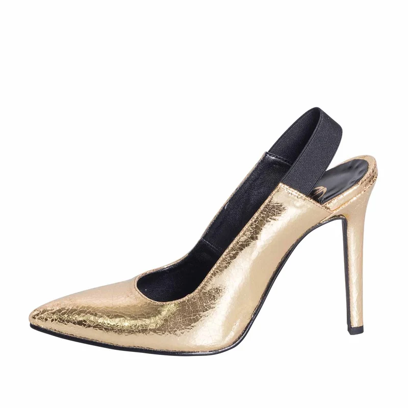 Decoltè oro tacco 10 made in italy