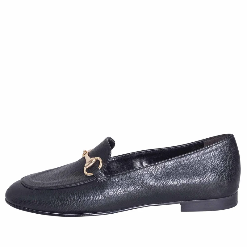 Scarpe mocassini donna nero made in italy
