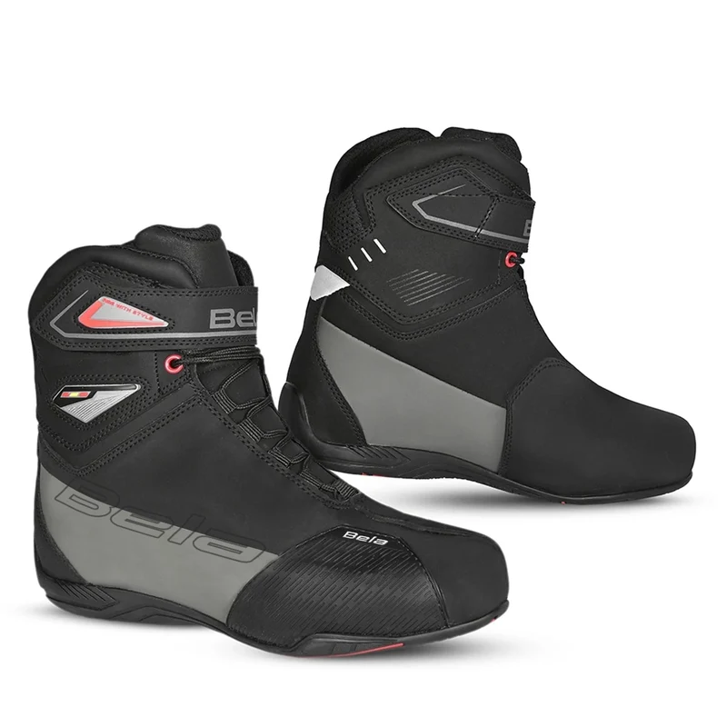BELA BLAZE MAN STIVALI DI MOTO NERO GRIGIO
