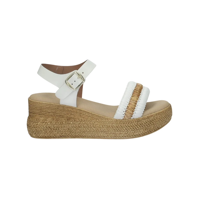 Sandali con zeppa. Made in Italy. Tacco alto 6cm