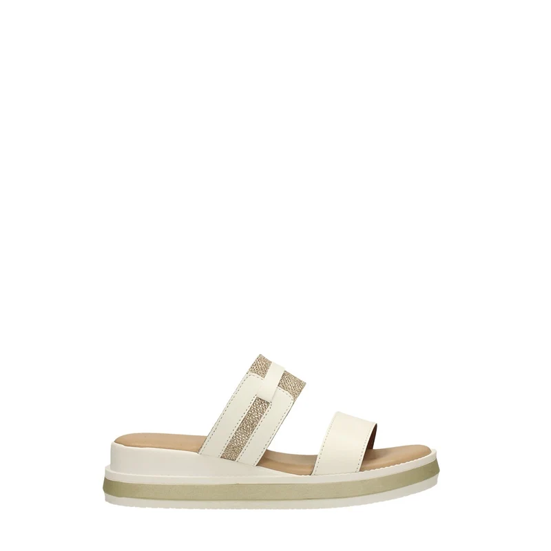 Sandali flat con inserto metallico