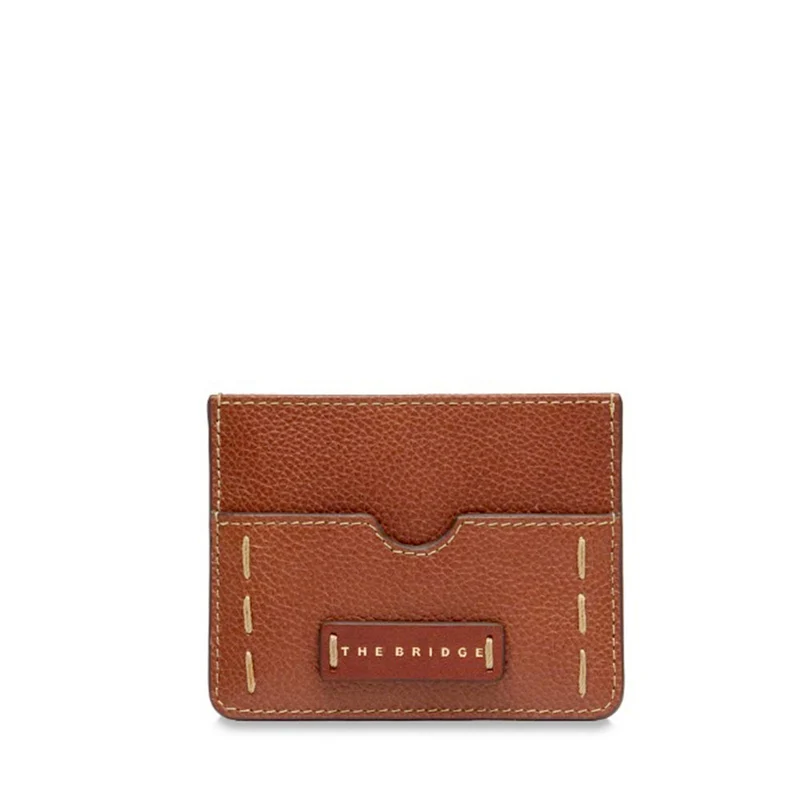 Portacarte Donna THE BRIDGE linea Gemma in Pelle Marrone