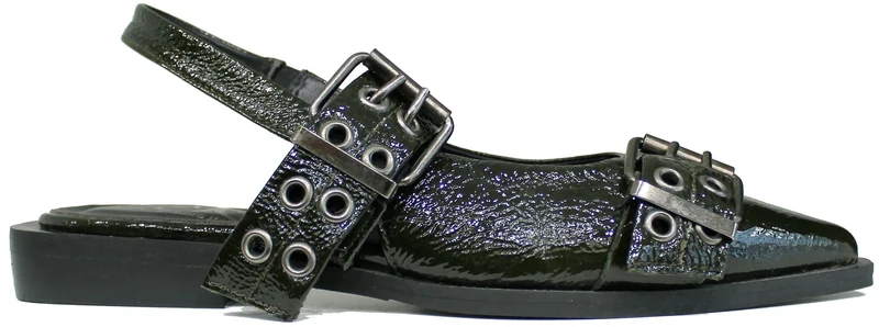 |SLINGBACK DONNA BORCHIATA NAPLAK VERDE|