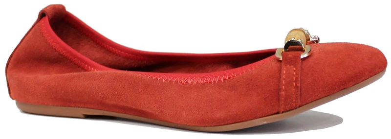 BALLERINA DONNA BAMBU' CAMOSCIO ROSSO