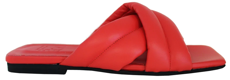 |CIABATTINA DONNA PELLE ROSSO|