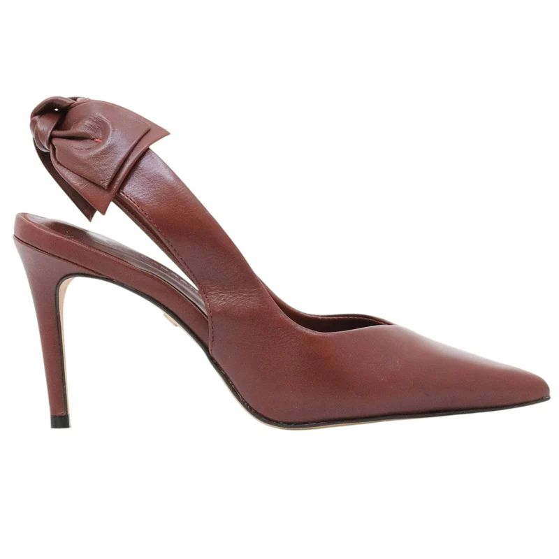Carrano 195197 slingback donna pelle rossa con fiocco