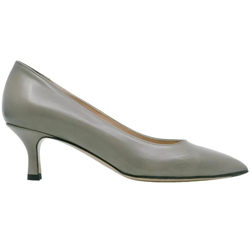 Décolleté donna Le Briella Z892 in pelle taupe con sfumature in nero