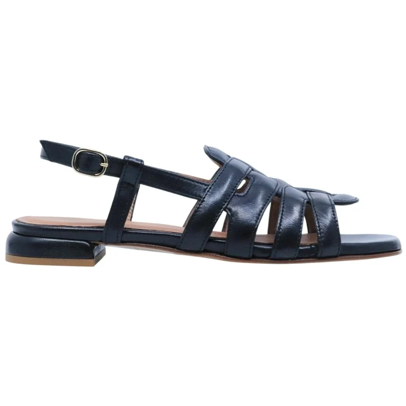 Sandalo donna Triver Flight 566 in pelle nera