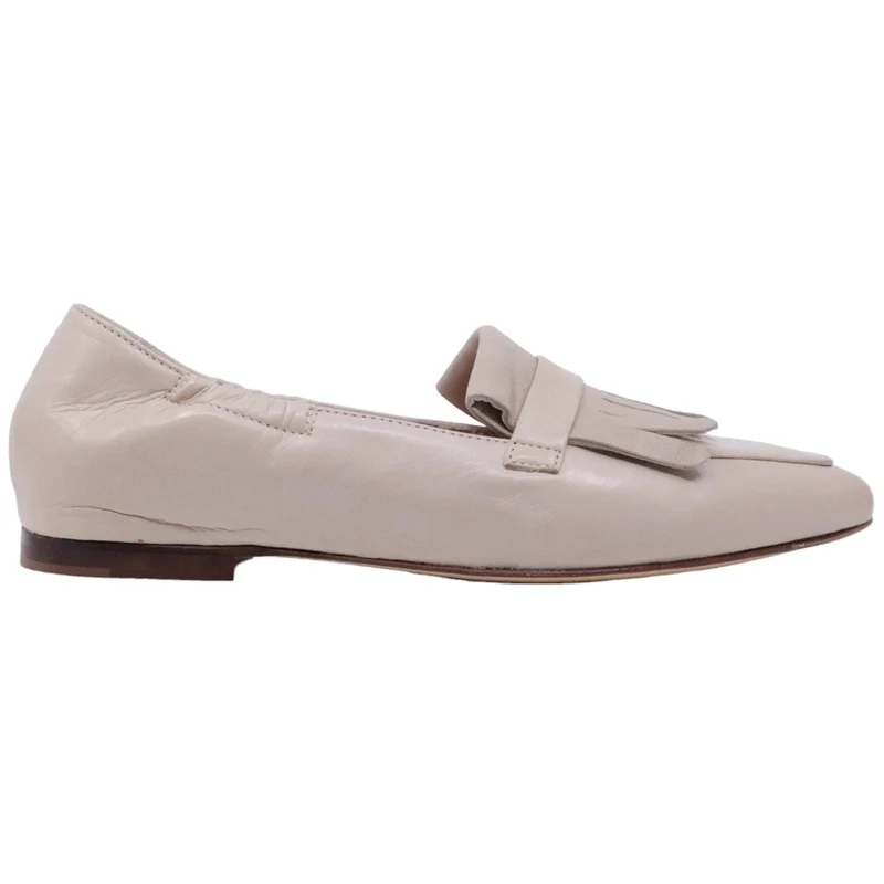 Mocassino donna Triver Flight realizzato in pelle nappata di colore avorio