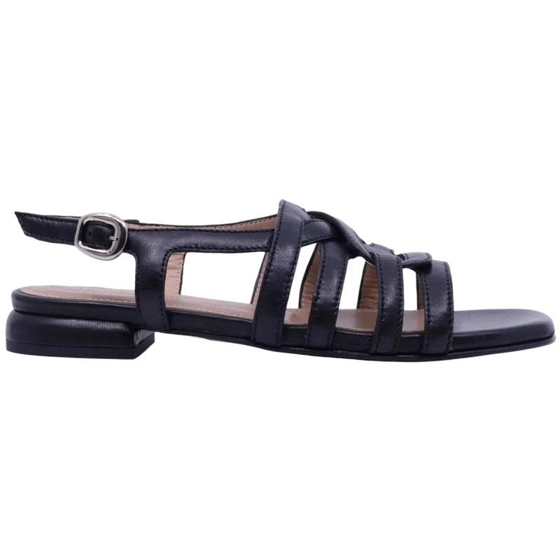 Sandalo donna Triver Flight 566 in pelle nera