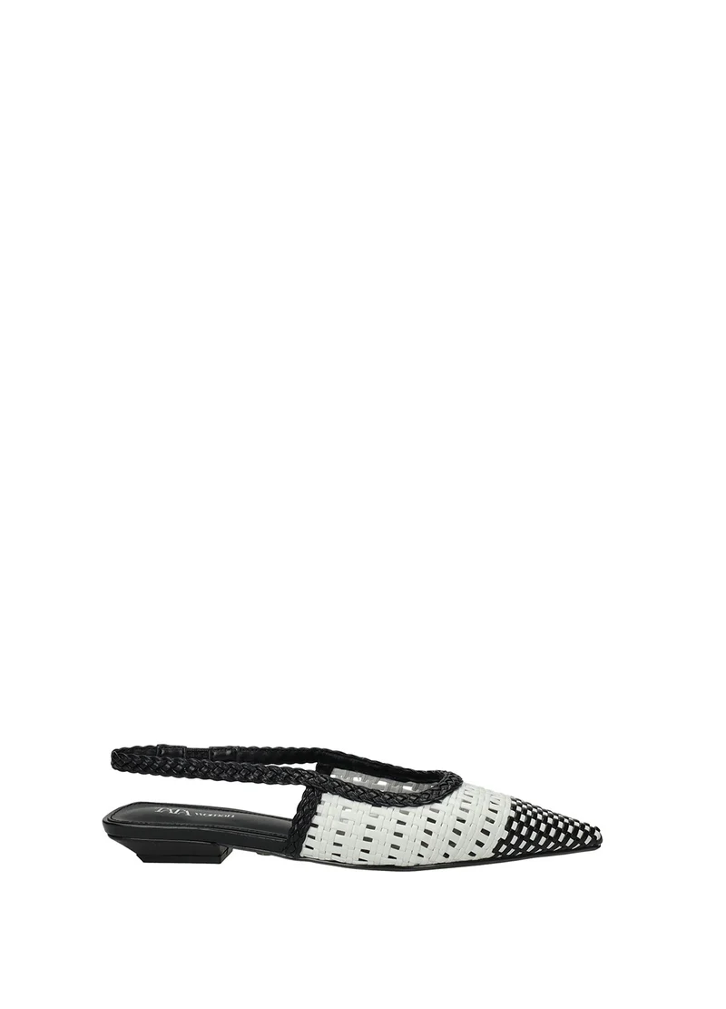 Décolleté slingback donna bi in PU con tacco basso