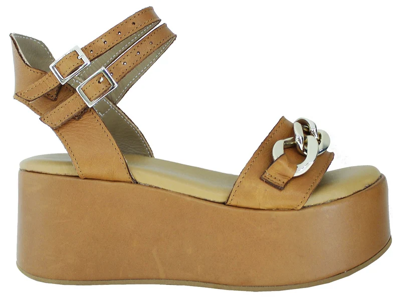 |ACS ZEPPA DONNA CON CATENA PELLE CUOIO|