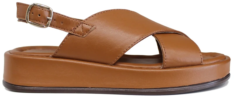 |SANDALO DONNA INTRECCIATO PELLE CUOIO|