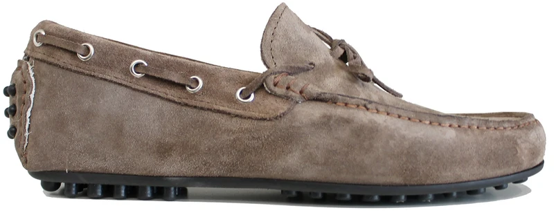 |MOCASSINO UOMO BARCA CAMOSCIO GRIGIO|