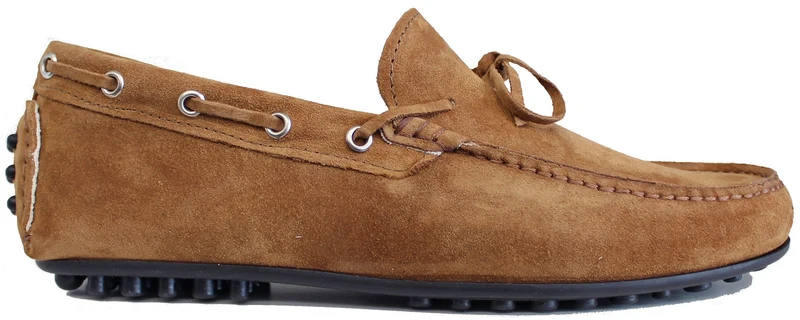 |MOCASSINO UOMO BARCA CAMOSCIO CUOIO|
