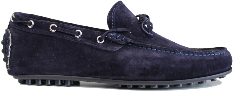 |MOCASSINO UOMO BARCA CAMOSCIO BLU|