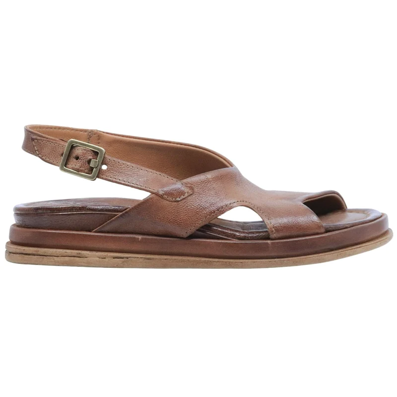 Sandalo donna AS98 B60018 in pelle marrone