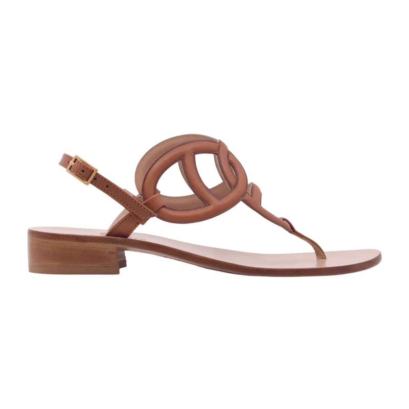 Paolo Ferrara 3311 sandalo infradito donna in pelle cuoio Made in Italy elegante estivo