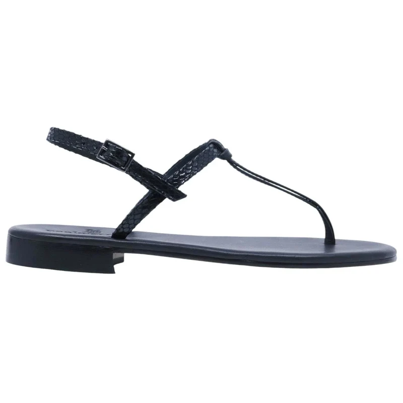 Paolo Ferrara CR1796C Diamante Nero sandalo infradito donna in pelle nera