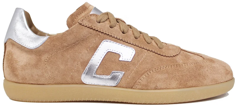 SNEAKER DONNA "C" CAMOSCIO SABBIA