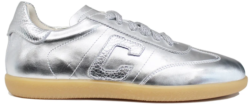 SNEAKER DONNA "C" LAMINATO ARGENTO