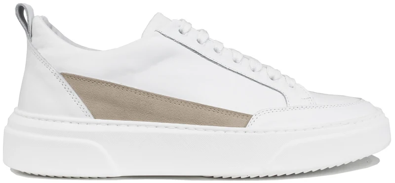 |SNEAKER UOMO MZ PELLE BIANCO/BEIGE|