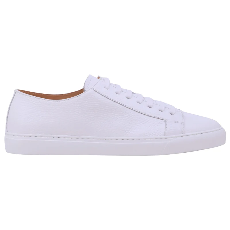 Triver Flight 465-02 sneaker uomo in pelle bianca casual elegante Made in Italy