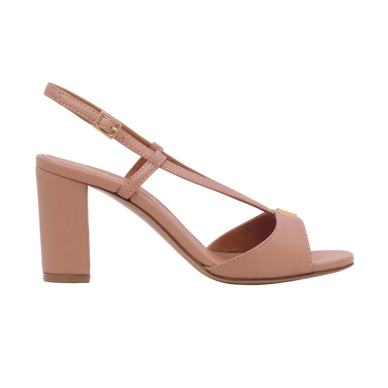 Via Roma 15 4660 sandalo donna in pelle nappa carne con cinturino