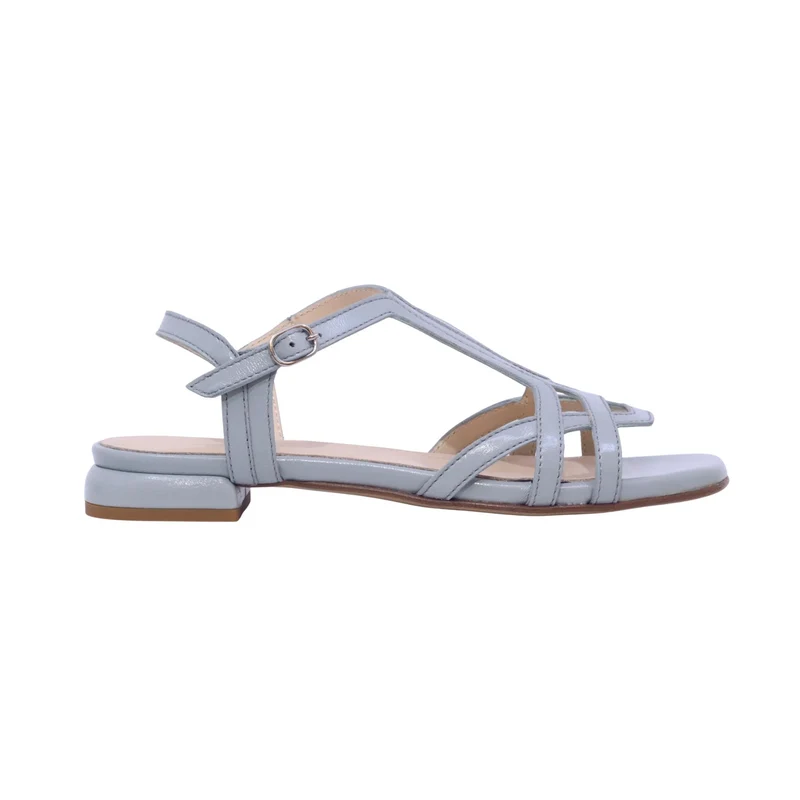 Triver Flight Arrods 858 46 sandalo donna in pelle azzurro felce con cinturino