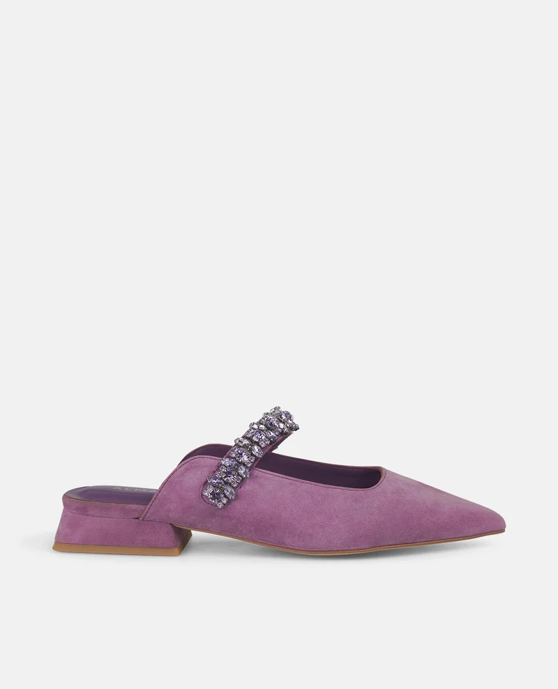 ZAPATO DESTALONADO TIRA PEDRERÍA