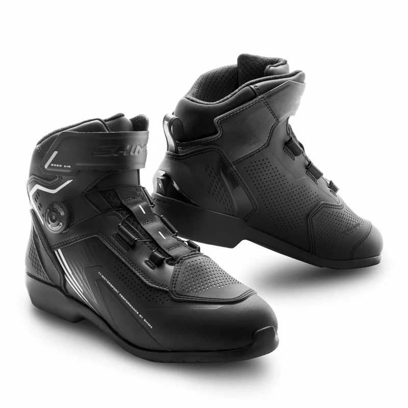 SHIMA ENZO AIR STIVALI DI MOTO UOMO NERO BIANCO