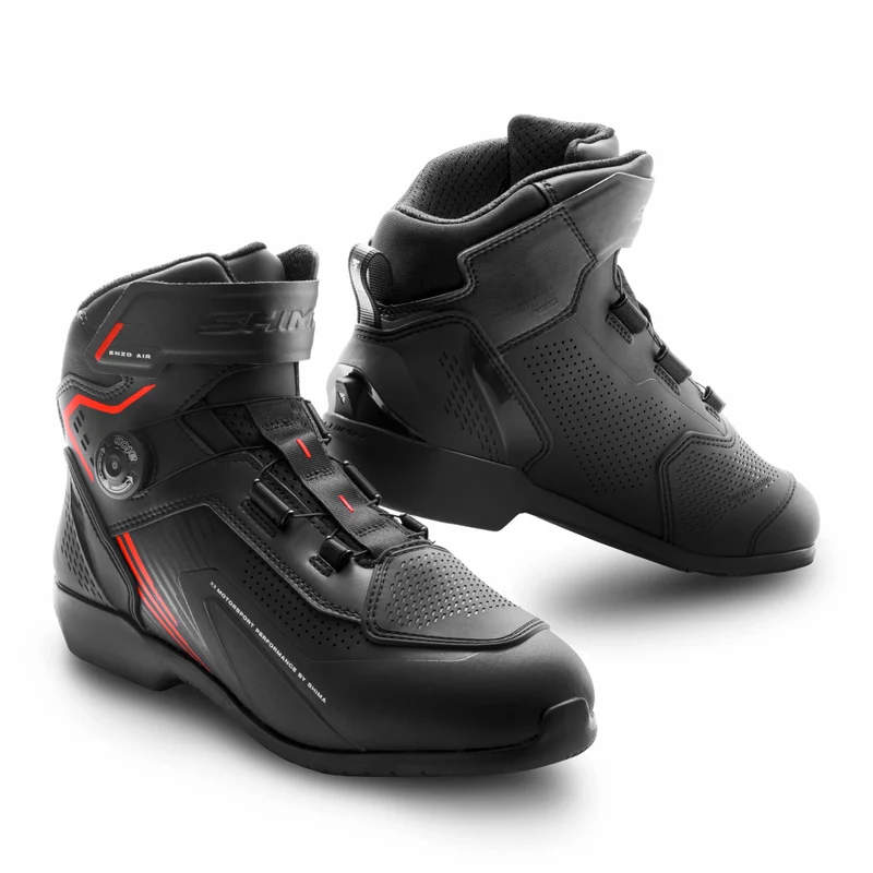 SHIMA ENZO AIR STIVALI DI MOTO UOMO NERO ROSSO