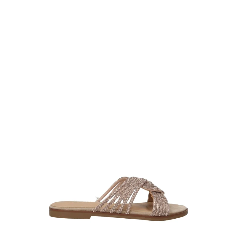 Sandali flat con listini in strass