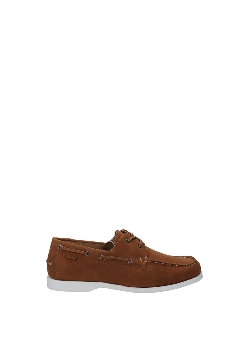 Derby uomo in suede e gomma