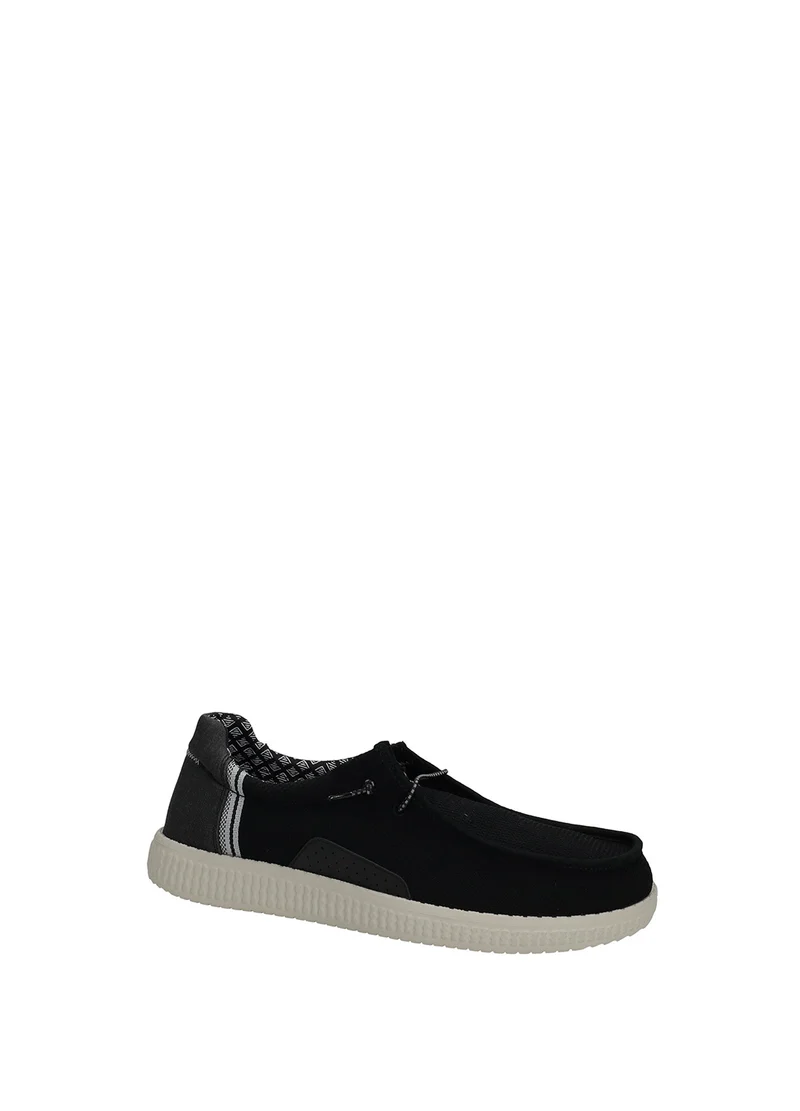Sneakers uomo black in TEX/PU fondo gomma