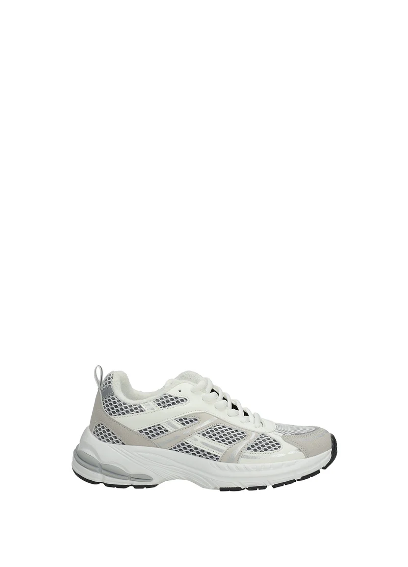 Sneakers donna in PU e tessuto con suola in gomma