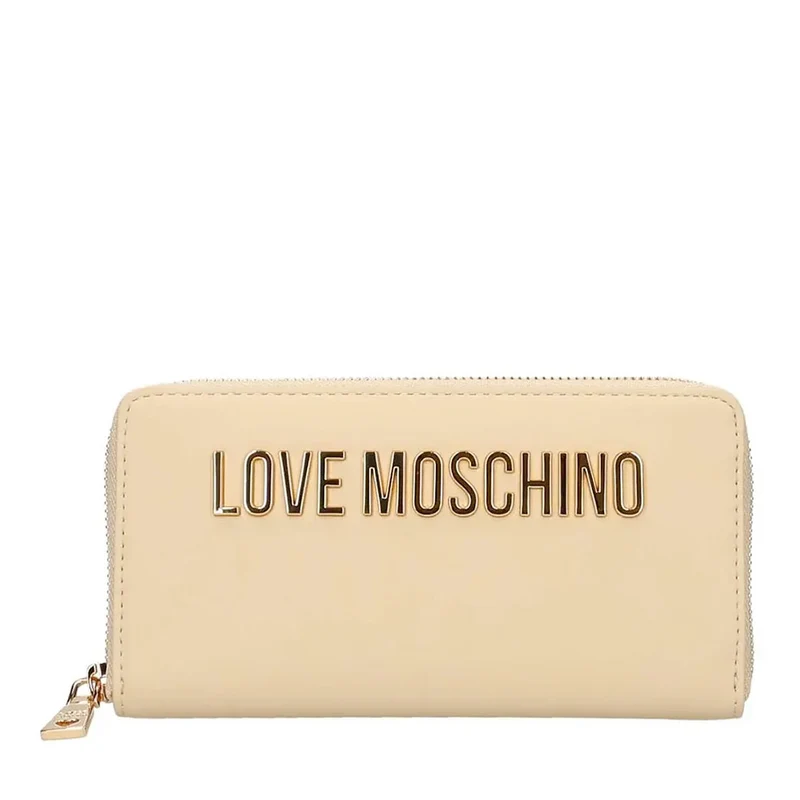 Portafoglio Donna Zip Around LOVE MOSCHINO linea Bold Love color Burro