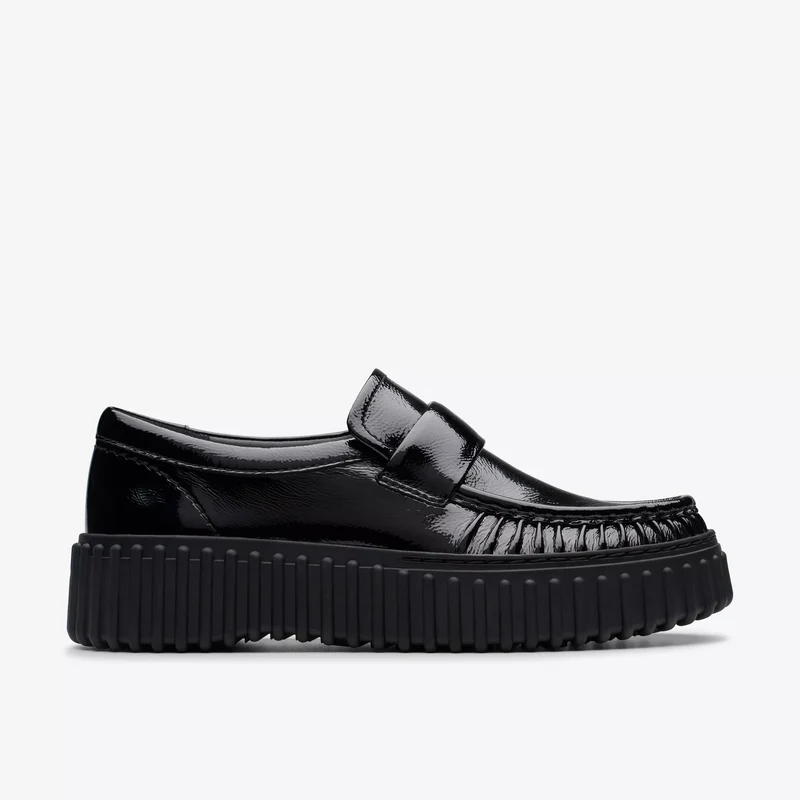 Clarks Torhill mocassino nero lucido