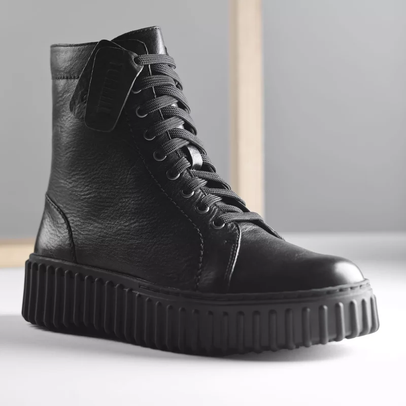 Clarks Torhill Rise Pelle nera