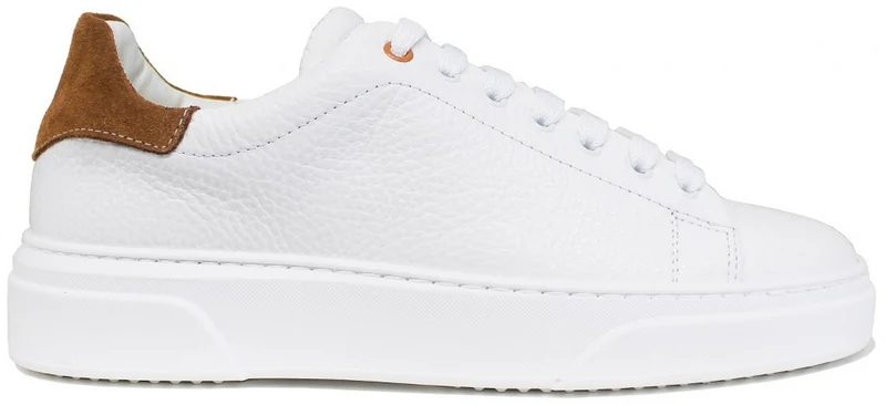SNEAKER UOMO BOTTALATA BIANCO/CUOIO