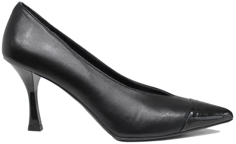 |DECOLTE' DONNA PUNTALE PELLE NERA|