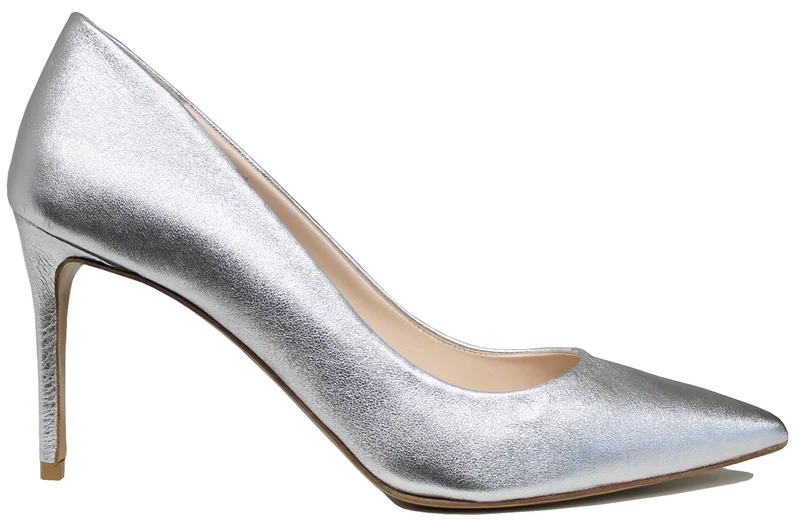 DECOLTE' DONNA A PUNTA LAMINATA ARGENTO