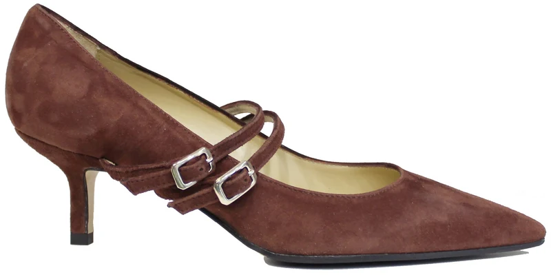 |DECOLTE' DOPPIA FIBBIA CAMOSCIO BRUCIATO|